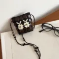Style Café Foncé à Fleur Crème (包包0015)
