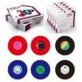 Colored Record Coasters (6 Pieces)