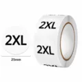 Größe 2XL (A37) / 500 Aufkleber/Rolle
