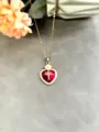 Style Cœur Rouge Croix Flèche (A-012)