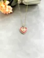 Style Émail Cœur Rouge (A-015)