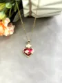 Style Cœur Rouge Papillon Creux (A-018)