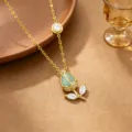 Forma di Fiore di Tulipano (T1397) / Doppio Ciondolo / Oro