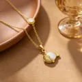 Fish Shape Pendant (T1386) / Double Pendant / Gold