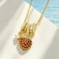 Heart Red Zirconia Pendant (T3771)
