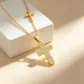 Double Pendant White Stone Style (T0897)