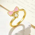 Gold Pink Bowknot