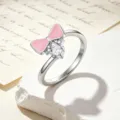Silver Pink Bowknot