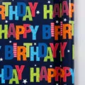 Alfabeto Compleanno Sfondo Nero (BDS11633) / 43cm x 3m (Confezione a Rotolo)