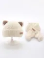 44-51cm (5M-4Y) / Set (Hat + Scarf) / Beige
