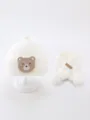 44-51cm (5M-4Y) / Set (Hat + Scarf) / Milk White (Bear)