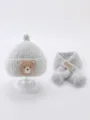 44-51cm (5M-4Y) / Set (Hat + Scarf) / Gray (Bear)