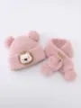 44-51cm (5M-4Y) / Set (Hat + Scarf) / Pink (Sun Bear)