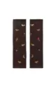 Bestickte Strick-Armstulpen mit Dackelmotiv