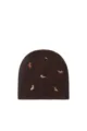 Bestickte Strickmütze mit Welpenmotiv