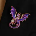 Broche (Estilo Dragón Doble) / Oro KC (Estrellado Iridiscente)