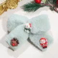 Plush Bow Duckbill Clip Green