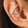 Right Ear Round Rhinestone Style (8437)