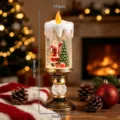 Diamant Kristall Stil (Weihnachtsmann mit Tannenbaum)