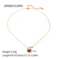 Collana con Ciondolo a Cuore Rosso a Catena Fine (JDNW2312045)