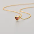Collana Cuore con Strass Rossi