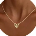 Collana Pendente Cuore Fiocco