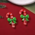 Style 7# Red Candy Cane with Green Bow / 2*3.2cm