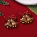 Style 2# Double Bells with Red Glitter Bow / 2.7*2.5cm