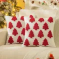 Christmas Tree Tufted Style / 45x45cm (No Insert) / Red