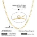 Wide Oval Link Chain (JDN0305316) / Gold