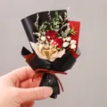 Stile di Confezionamento Nero e Rosso (HS031) / rosa rossa