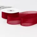 Sheer Ribbon (6K13) / Width 2.5cm Length 18m / Light Wine Red