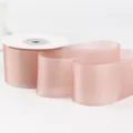 Sheer Ribbon (6K21) / Width 4cm Length 18m / Sand Pink