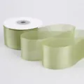 Sheer Ribbon (10K761) / Width 4cm Length 18m / Moss Green