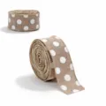 3.8cm Width / Natural Polka Dot Style