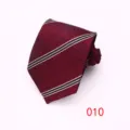 Wine Red Blue Beige Striped Style (010)