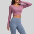 Taglia S / Top / Viola Bacca + Blu Lago Grigio