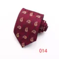 Wine Red Gold Paisley Jacquard Style (014)