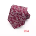 Wine Red White Floral Leaf Jacquard Style (024)