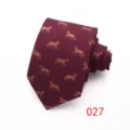 Wine Red Brown Orange Horse Jacquard Style (027)