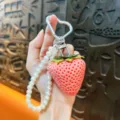 Pink - Seeded Simulated Strawberry Pendant