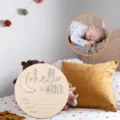 Circulair Geboorte Aankondiging Bord / Baby Mijlpaal