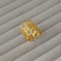 Hollow Geometric Leaf Style (JR100760) / Gold