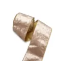 Samtband mit Goldgrund / 10cm*10 Yards / Champagner