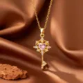 Heart Key Pendant (X09105) / Gold