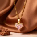Spliced Heart Pendant (X09093) / Gold