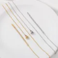 035 Platte Schakelsketting / Goud