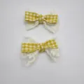 Geruite Strik Accessoire (Zonder Klem) (5) / Geel