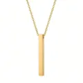 Hammered Cross Chain Necklace / Gold