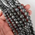 6mm (Approx. 60 Pieces) / Natural Black Labradorite